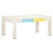 Coffee Table White 110x60x45 Cm Solid Mango Wood Txtppp
