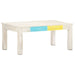 Coffee Table White 110x60x45 Cm Solid Mango Wood Txtppp