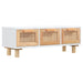 Coffee Table White 80x40x30 Cm Engineered Wood&solid Wood