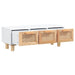 Coffee Table White 80x40x30 Cm Engineered Wood&solid Wood