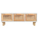 Coffee Table White 80x40x30 Cm Engineered Wood&solid Wood