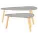 Coffee Tables 2 Pcs Grey Solid Pinewood Xnpxol