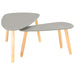 Coffee Tables 2 Pcs Grey Solid Pinewood Xnpxol