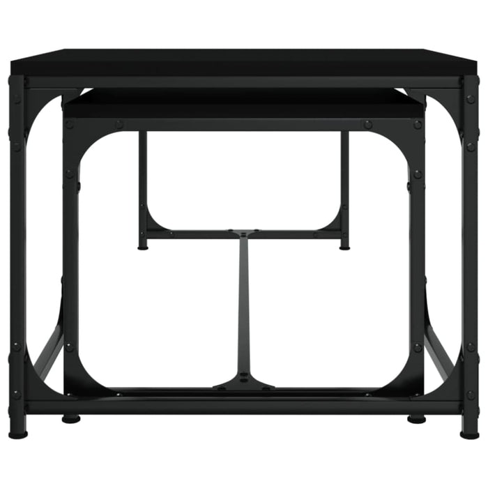 Coffee Tables 2 Pcs Black Engineered Wood Nxttti