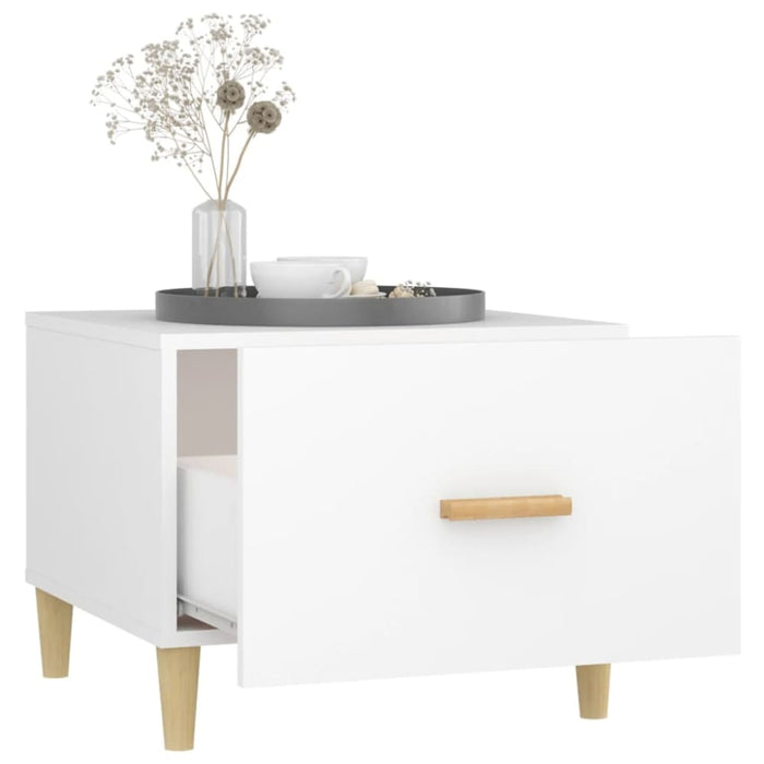 Coffee Tables 2 Pcs White 50x50x40 Cm Engineered Wood Noxibk