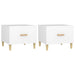 Coffee Tables 2 Pcs White 50x50x40 Cm Engineered Wood Noxibk