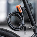 Coiled Bike Cable Lock With Mounting Bracket Secure
