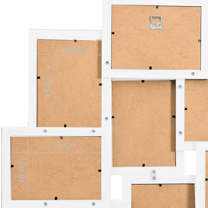 Collage Photo Frame for Picture 10 Pcs 10x15 Cm White Mdf