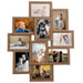 Collage Photo Frame for Picture 10 Pcs 13x18 Cm Light Brown