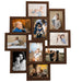 Collage Photo Frame for Picture 10 Pcs 10x15 Cm Dark Brown