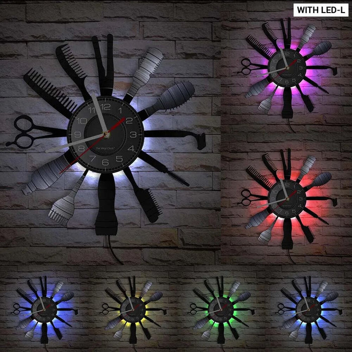 Colour Changing Hair Salon Clock