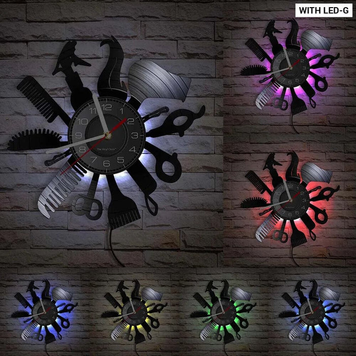 Colour Changing Hair Salon Clock