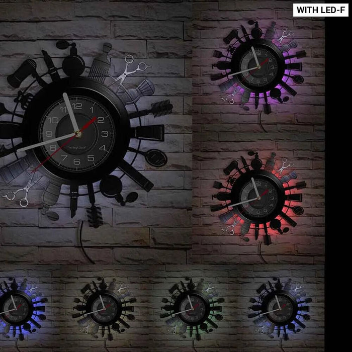 Colour Changing Hair Salon Clock
