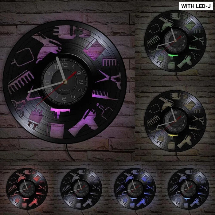 Colour Changing Hair Salon Clock