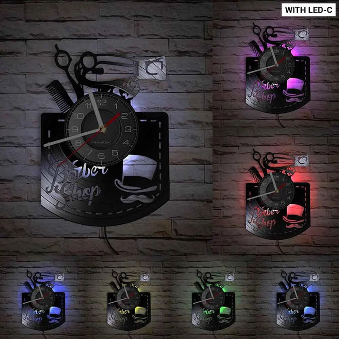 Colour Changing Hair Salon Clock