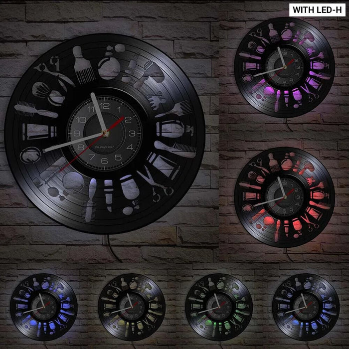 Colour Changing Hair Salon Clock
