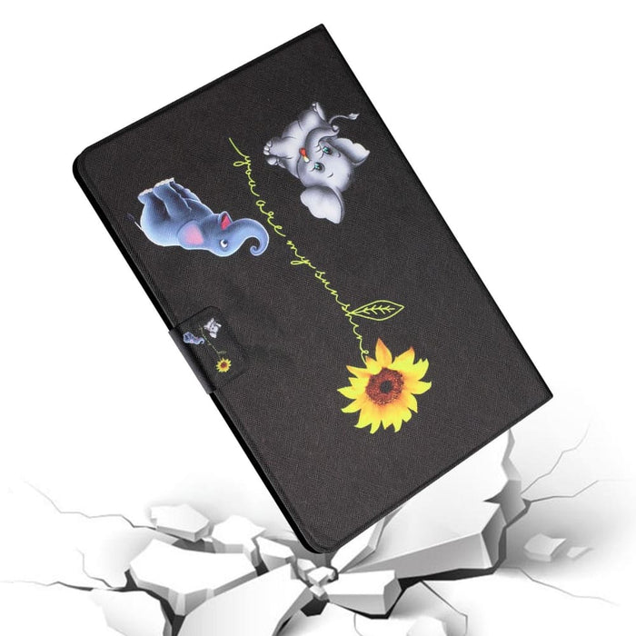 Coloured Drawing Pattern Flip Leather Smart Tablet Case