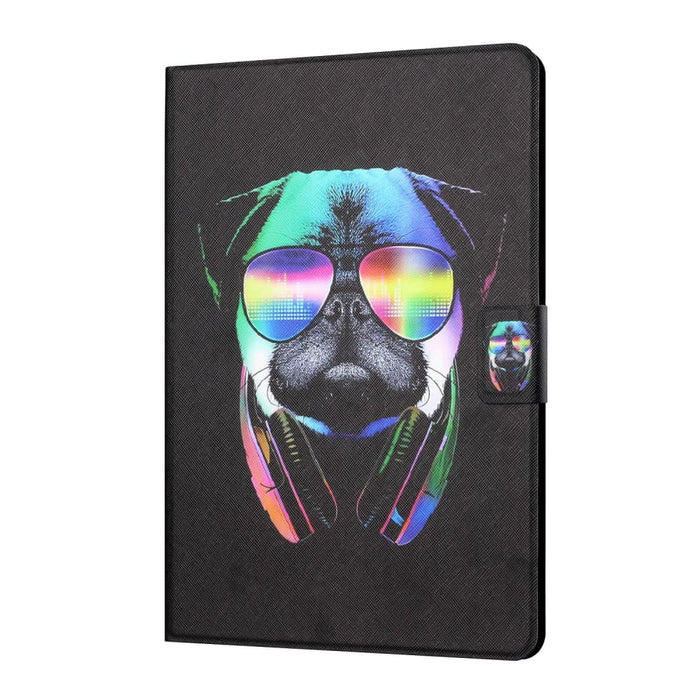 Coloured Drawing Pattern Flip Leather Smart Tablet Case