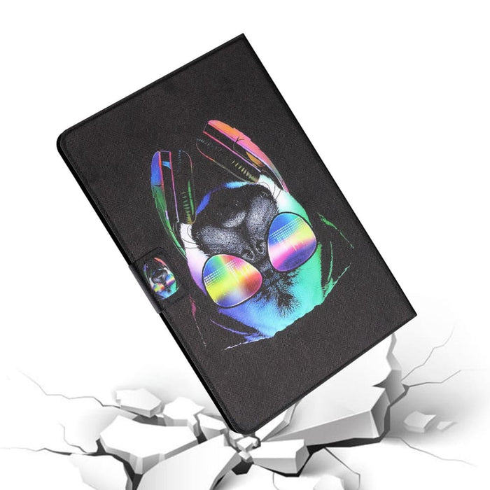 Coloured Drawing Pattern Flip Leather Smart Tablet Case