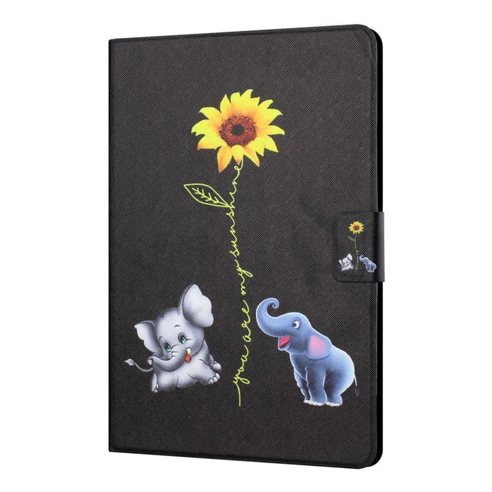 Coloured Drawing Pattern Flip Leather Smart Tablet Case
