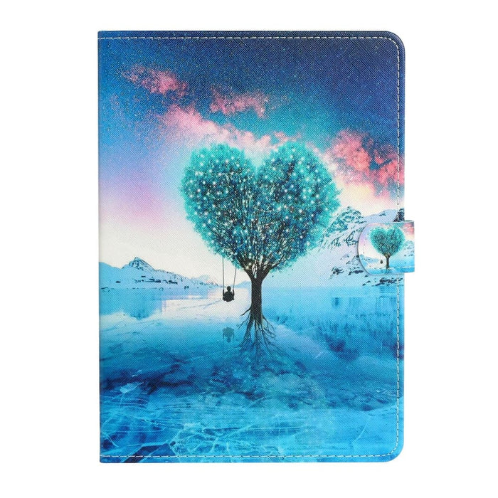Coloured Drawing Pattern Flip Leather Smart Tablet Case