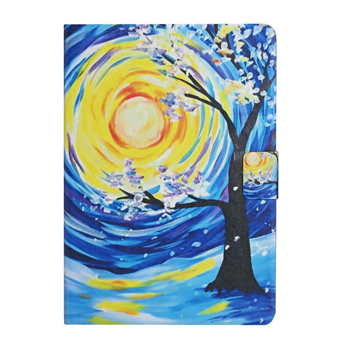 Coloured Drawing Pattern Flip Leather Smart Tablet Case