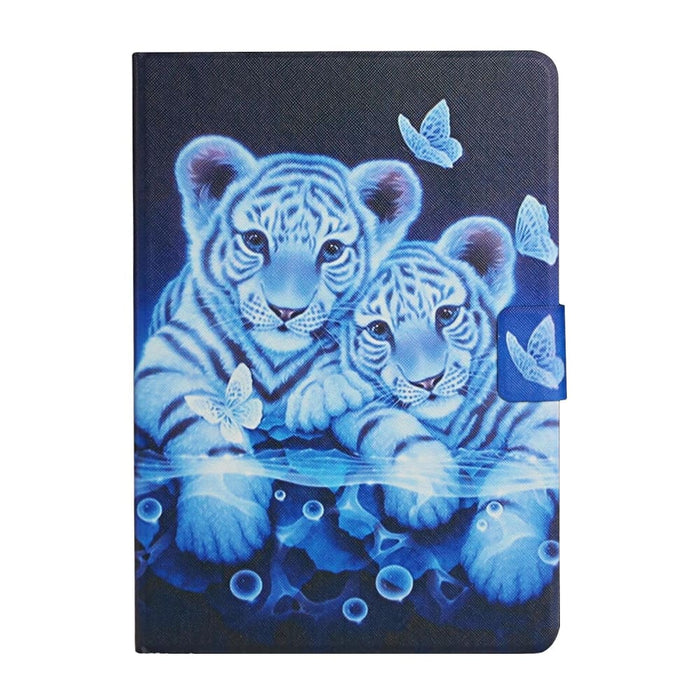 Coloured Drawing Pattern Flip Leather Smart Tablet Case