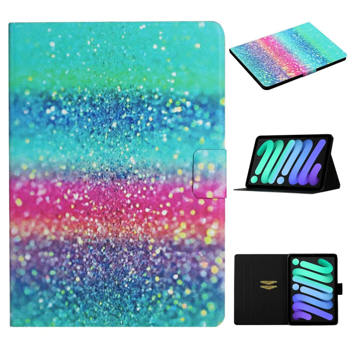 Coloured Drawing Pattern Flip Leather Smart Tablet Case