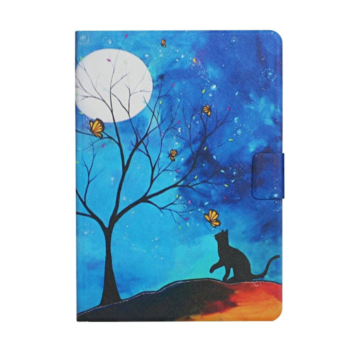 Coloured Drawing Pattern Flip Leather Smart Tablet Case