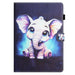 Coloured Drawing Stitching Smart Leather Tablet Case