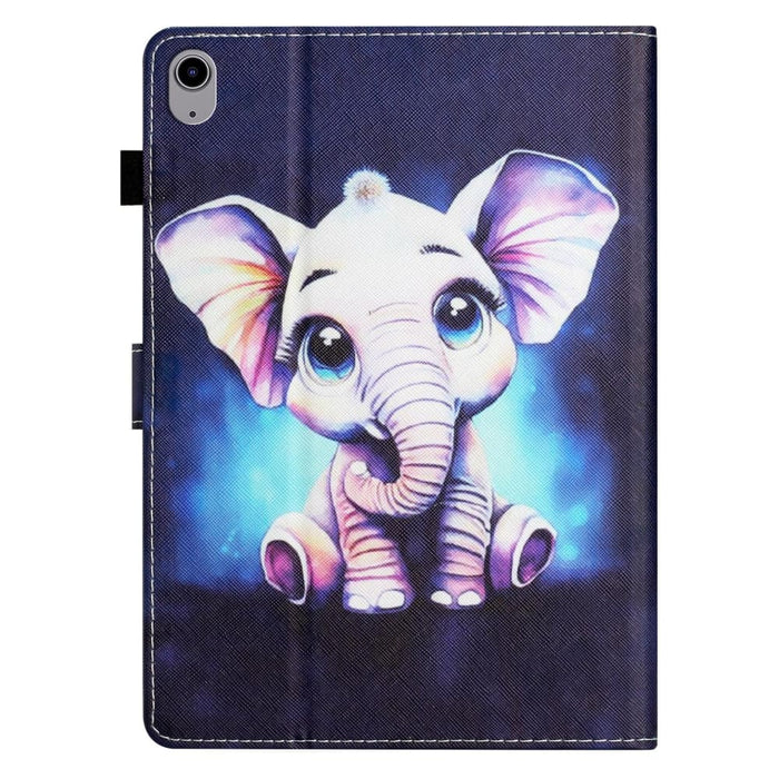 Coloured Drawing Stitching Smart Leather Tablet Case