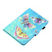 Coloured Drawing Stitching Smart Leather Tablet Case