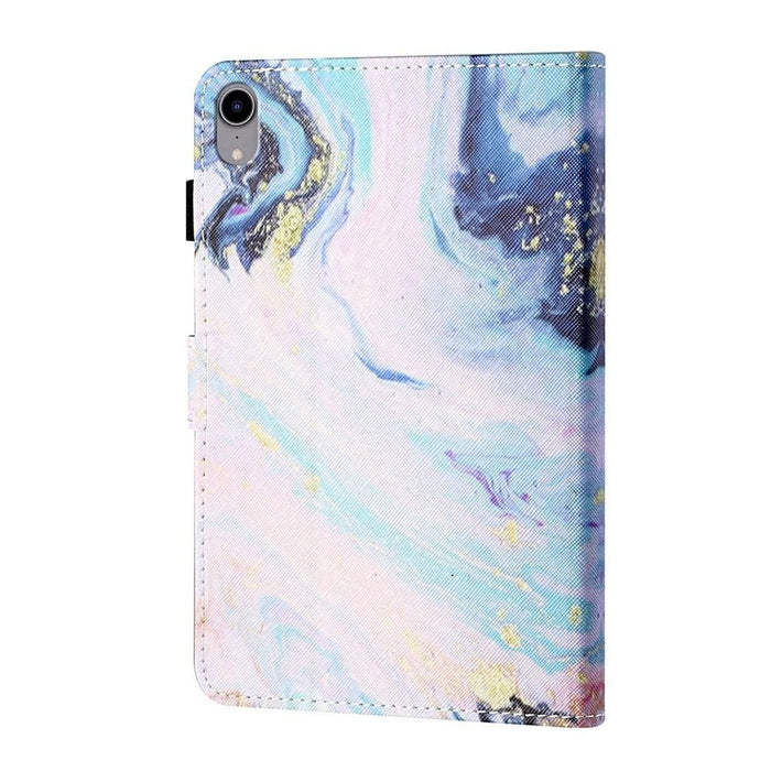 Coloured Drawing Stitching Smart Leather Tablet Case