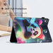 Coloured Drawing Stitching Smart Leather Tablet Case