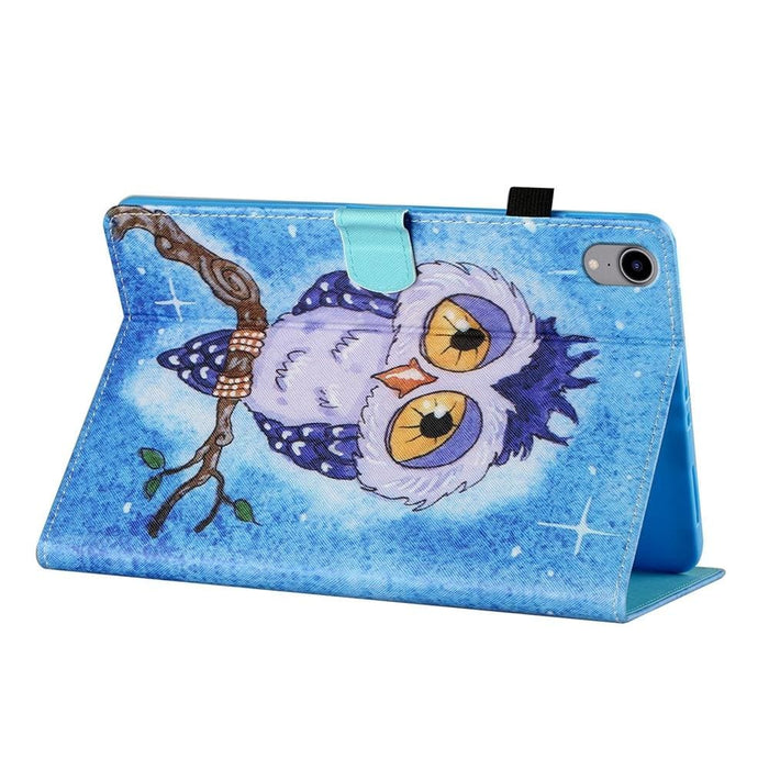 Coloured Drawing Stitching Smart Leather Tablet Case