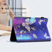 Coloured Drawing Stitching Smart Leather Tablet Case