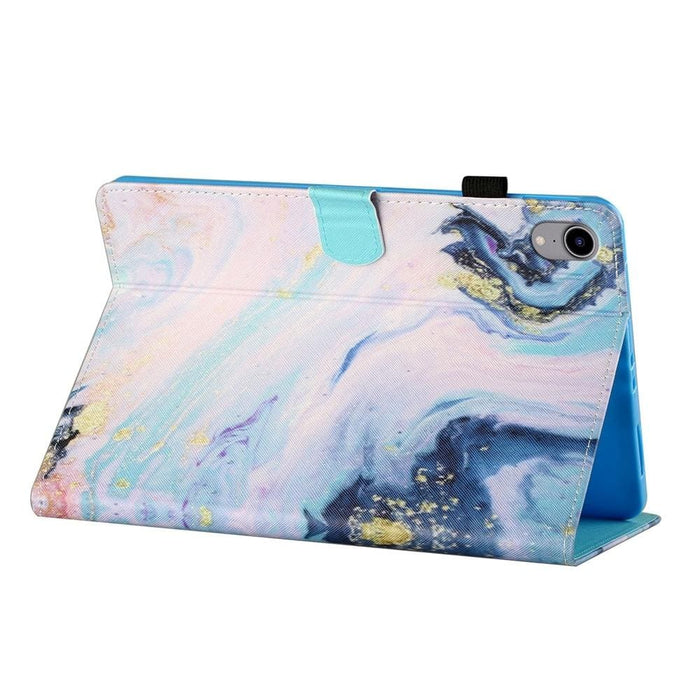 Coloured Drawing Stitching Smart Leather Tablet Case
