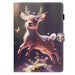 Coloured Drawing Stitching Smart Leather Tablet Case