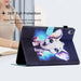 Coloured Drawing Stitching Smart Leather Tablet Case