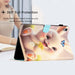 Coloured Drawing Stitching Smart Leather Tablet Case