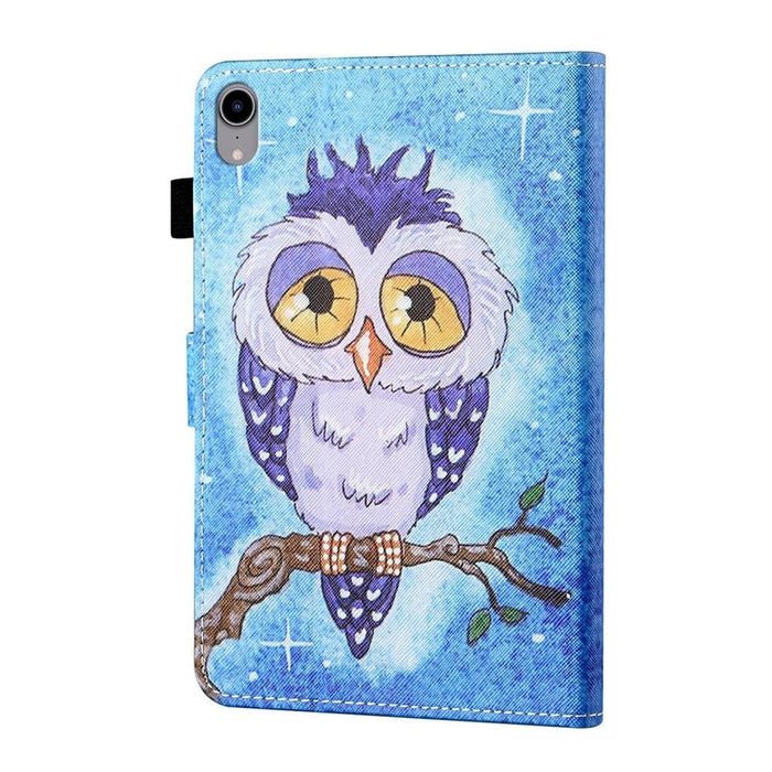 Coloured Drawing Stitching Smart Leather Tablet Case