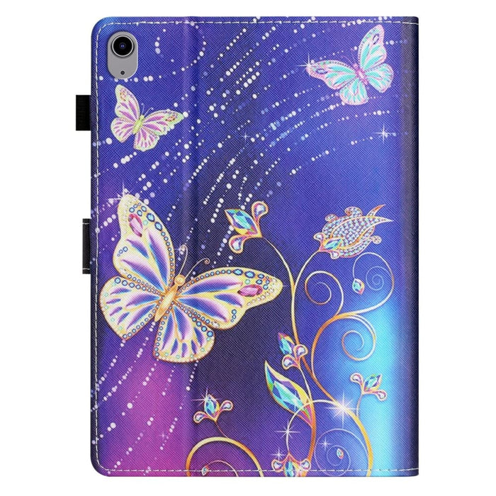 Coloured Drawing Stitching Smart Leather Tablet Case