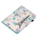 Coloured Drawing Stitching Smart Leather Tablet Case