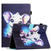 Coloured Drawing Stitching Smart Leather Tablet Case