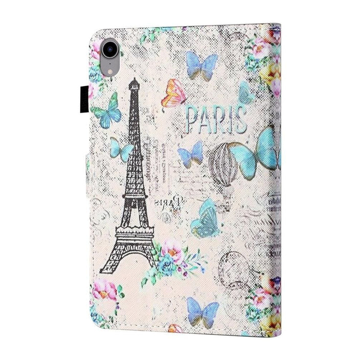 Coloured Drawing Stitching Smart Leather Tablet Case