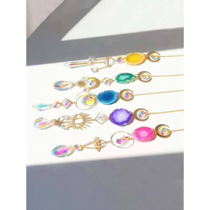 Colourful Agate Sun Catcher for Garden or Home