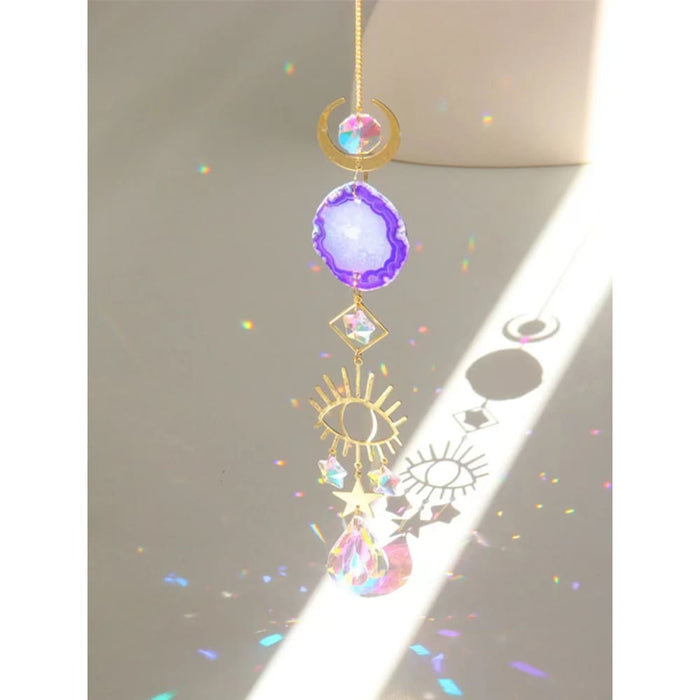 Colourful Agate Sun Catcher for Garden or Home