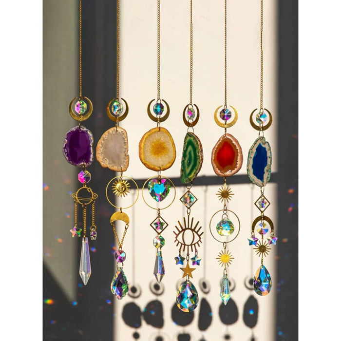 Colourful Agate Sun Catcher for Garden or Home