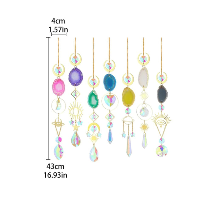 Colourful Agate Sun Catcher for Garden or Home