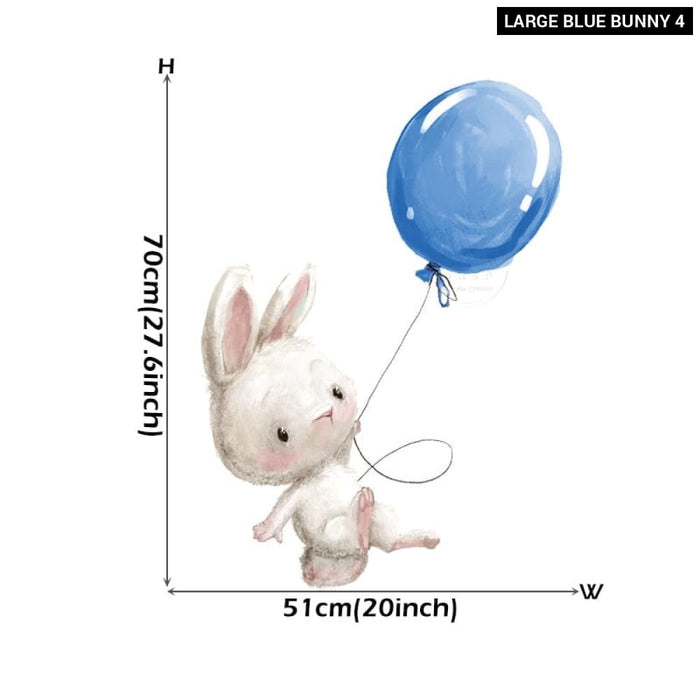 Colourful Balloons with Bunnies Wall Stickers for Kids Room